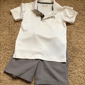 Under armor 3T golf polo and shorts